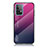 Carcasa Bumper Funda Silicona Espejo Gradiente Arco iris LS1 para Samsung Galaxy A52 4G Rosa Roja