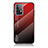 Carcasa Bumper Funda Silicona Espejo Gradiente Arco iris LS1 para Samsung Galaxy A52 5G Rojo