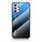 Carcasa Bumper Funda Silicona Espejo Gradiente Arco iris LS1 para Samsung Galaxy A53 5G Azul