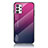 Carcasa Bumper Funda Silicona Espejo Gradiente Arco iris LS1 para Samsung Galaxy A53 5G Rosa Roja