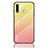 Carcasa Bumper Funda Silicona Espejo Gradiente Arco iris LS1 para Samsung Galaxy A70E Amarillo