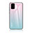 Carcasa Bumper Funda Silicona Espejo Gradiente Arco iris LS1 para Samsung Galaxy A71 4G A715 Cian