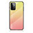 Carcasa Bumper Funda Silicona Espejo Gradiente Arco iris LS1 para Samsung Galaxy A72 4G Amarillo
