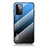 Carcasa Bumper Funda Silicona Espejo Gradiente Arco iris LS1 para Samsung Galaxy A72 4G Azul