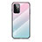 Carcasa Bumper Funda Silicona Espejo Gradiente Arco iris LS1 para Samsung Galaxy A72 4G Cian