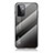 Carcasa Bumper Funda Silicona Espejo Gradiente Arco iris LS1 para Samsung Galaxy A72 4G Gris Oscuro