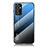 Carcasa Bumper Funda Silicona Espejo Gradiente Arco iris LS1 para Samsung Galaxy A82 5G Azul
