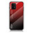 Carcasa Bumper Funda Silicona Espejo Gradiente Arco iris LS1 para Samsung Galaxy A91 Rojo