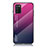 Carcasa Bumper Funda Silicona Espejo Gradiente Arco iris LS1 para Samsung Galaxy F02S SM-E025F Rosa Roja