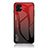 Carcasa Bumper Funda Silicona Espejo Gradiente Arco iris LS1 para Samsung Galaxy F04 Rojo