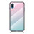 Carcasa Bumper Funda Silicona Espejo Gradiente Arco iris LS1 para Samsung Galaxy M02 Cian