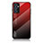 Carcasa Bumper Funda Silicona Espejo Gradiente Arco iris LS1 para Samsung Galaxy M14 5G Rojo