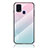 Carcasa Bumper Funda Silicona Espejo Gradiente Arco iris LS1 para Samsung Galaxy M31 Cian