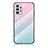 Carcasa Bumper Funda Silicona Espejo Gradiente Arco iris LS1 para Samsung Galaxy M32 5G Cian