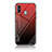 Carcasa Bumper Funda Silicona Espejo Gradiente Arco iris LS1 para Samsung Galaxy M40 Rojo