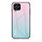 Carcasa Bumper Funda Silicona Espejo Gradiente Arco iris LS1 para Samsung Galaxy M53 5G Cian