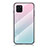 Carcasa Bumper Funda Silicona Espejo Gradiente Arco iris LS1 para Samsung Galaxy M60s Cian