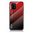 Carcasa Bumper Funda Silicona Espejo Gradiente Arco iris LS1 para Samsung Galaxy M80S Rojo