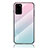 Carcasa Bumper Funda Silicona Espejo Gradiente Arco iris LS1 para Samsung Galaxy S20 Plus 5G Cian