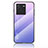 Carcasa Bumper Funda Silicona Espejo Gradiente Arco iris LS1 para Vivo iQOO Neo6 SE 5G Purpura Claro