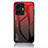 Carcasa Bumper Funda Silicona Espejo Gradiente Arco iris LS1 para Vivo iQOO Z6 Lite 5G Rojo