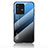 Carcasa Bumper Funda Silicona Espejo Gradiente Arco iris LS1 para Vivo V23 Pro 5G Azul