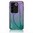 Carcasa Bumper Funda Silicona Espejo Gradiente Arco iris LS1 para Vivo V27 5G Multicolor