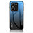 Carcasa Bumper Funda Silicona Espejo Gradiente Arco iris LS1 para Vivo X80 Lite 5G Azul