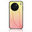 Carcasa Bumper Funda Silicona Espejo Gradiente Arco iris LS1 para Vivo X90 5G Amarillo