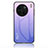 Carcasa Bumper Funda Silicona Espejo Gradiente Arco iris LS1 para Vivo X90 5G Purpura Claro