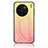 Carcasa Bumper Funda Silicona Espejo Gradiente Arco iris LS1 para Vivo X90 Pro 5G Amarillo