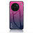 Carcasa Bumper Funda Silicona Espejo Gradiente Arco iris LS1 para Vivo X90 Pro 5G Rosa Roja