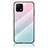 Carcasa Bumper Funda Silicona Espejo Gradiente Arco iris LS1 para Vivo Y52s 5G Cian