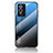 Carcasa Bumper Funda Silicona Espejo Gradiente Arco iris LS1 para Vivo Y76s 5G Azul