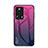 Carcasa Bumper Funda Silicona Espejo Gradiente Arco iris LS1 para Xiaomi Mi 12 Lite NE 5G Rosa Roja