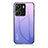 Carcasa Bumper Funda Silicona Espejo Gradiente Arco iris LS1 para Xiaomi Poco C65 Purpura Claro