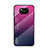 Carcasa Bumper Funda Silicona Espejo Gradiente Arco iris LS1 para Xiaomi Poco X3 Pro Rosa Roja