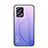 Carcasa Bumper Funda Silicona Espejo Gradiente Arco iris LS1 para Xiaomi Poco X4 GT 5G Purpura Claro