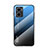 Carcasa Bumper Funda Silicona Espejo Gradiente Arco iris LS1 para Xiaomi Redmi 10 5G Azul