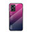 Carcasa Bumper Funda Silicona Espejo Gradiente Arco iris LS1 para Xiaomi Redmi 10 5G Rosa Roja