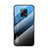 Carcasa Bumper Funda Silicona Espejo Gradiente Arco iris LS1 para Xiaomi Redmi 10X Pro 5G Azul