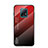 Carcasa Bumper Funda Silicona Espejo Gradiente Arco iris LS1 para Xiaomi Redmi 10X Pro 5G Rojo