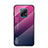 Carcasa Bumper Funda Silicona Espejo Gradiente Arco iris LS1 para Xiaomi Redmi 10X Pro 5G Rosa Roja