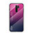 Carcasa Bumper Funda Silicona Espejo Gradiente Arco iris LS1 para Xiaomi Redmi 9 Prime India Rosa Roja