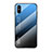 Carcasa Bumper Funda Silicona Espejo Gradiente Arco iris LS1 para Xiaomi Redmi 9A Azul