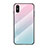 Carcasa Bumper Funda Silicona Espejo Gradiente Arco iris LS1 para Xiaomi Redmi 9A Cian