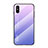 Carcasa Bumper Funda Silicona Espejo Gradiente Arco iris LS1 para Xiaomi Redmi 9A Purpura Claro