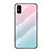Carcasa Bumper Funda Silicona Espejo Gradiente Arco iris LS1 para Xiaomi Redmi 9AT Cian