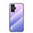 Carcasa Bumper Funda Silicona Espejo Gradiente Arco iris LS1 para Xiaomi Redmi K50 Gaming 5G Purpura Claro