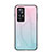 Carcasa Bumper Funda Silicona Espejo Gradiente Arco iris LS1 para Xiaomi Redmi K50 Ultra 5G Cian